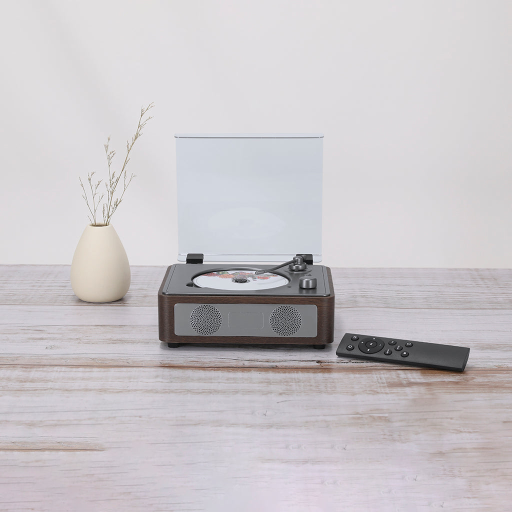 Lecteur CD de conception rétro batterie de 2000 mAh Bluetooth Hopson