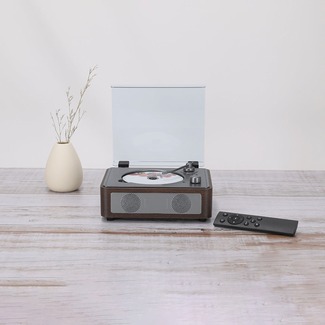 Lecteur CD de conception rétro batterie de 2000 mAh Bluetooth Hopson