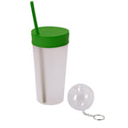 Couvercle gobelet et paille en silicone Mika