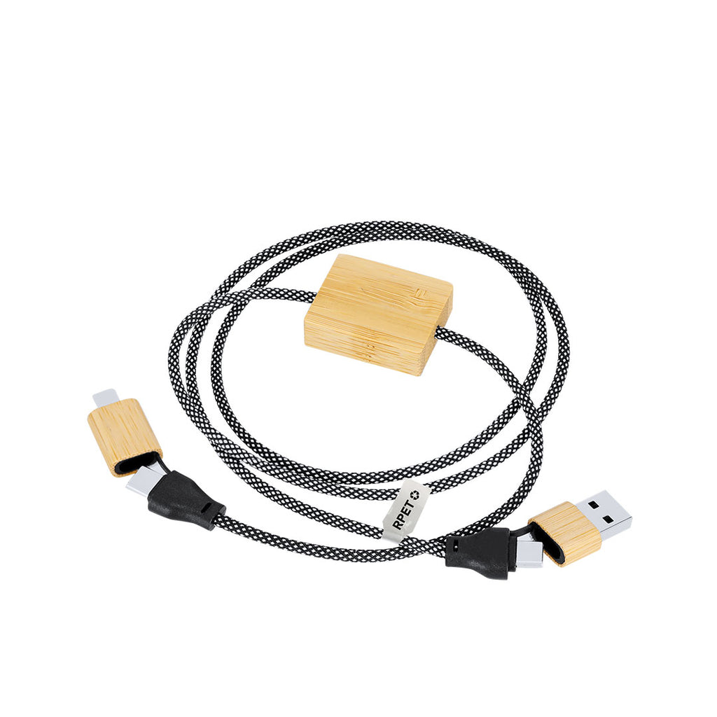 Câble de chargement de 60 W en combinaison de RPET et de bambou Segers