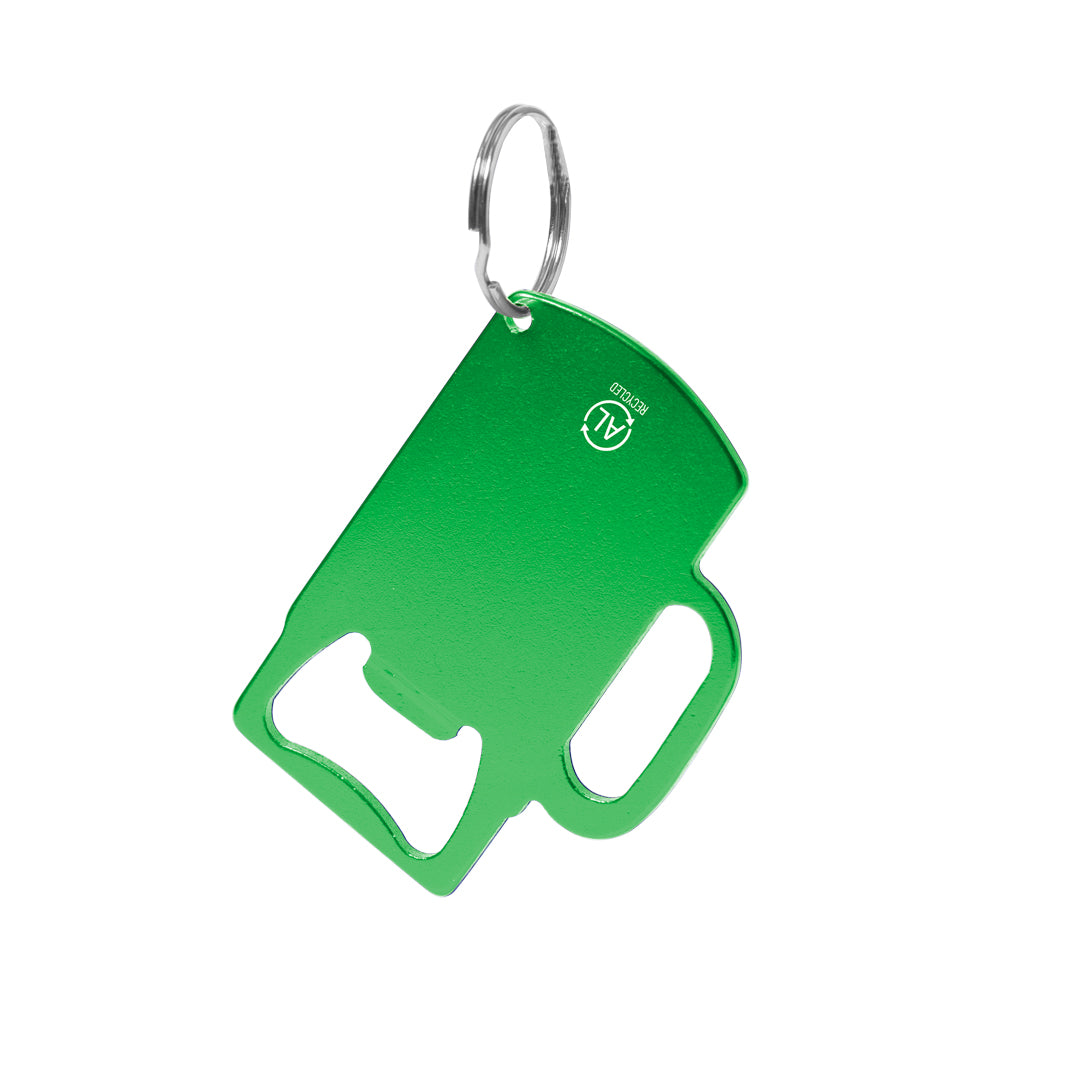 porte-clé ouvre-bouteille en Aluminium Recyclé avec design de chope Berman