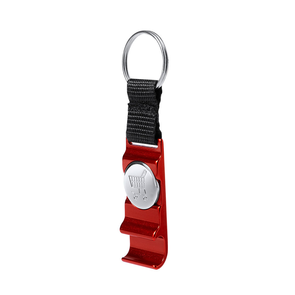 Porte-clé avec monnaie pour chariot fabriqué en aluminium Nevin
