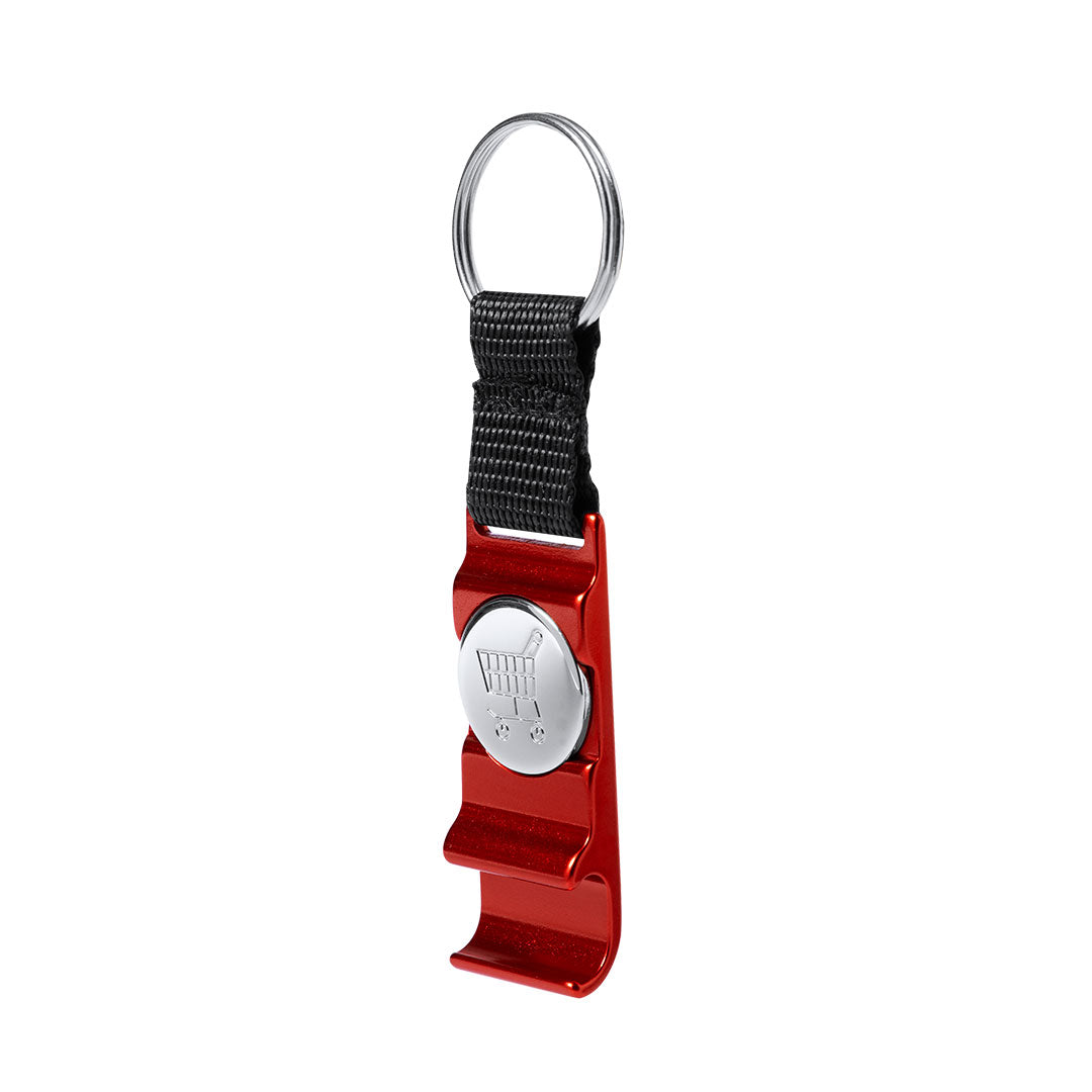 Porte-clé avec monnaie pour chariot fabriqué en aluminium Nevin