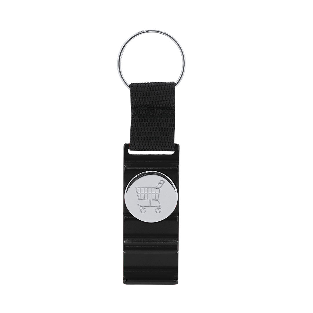 Porte-clé avec monnaie pour chariot fabriqué en aluminium Nevin
