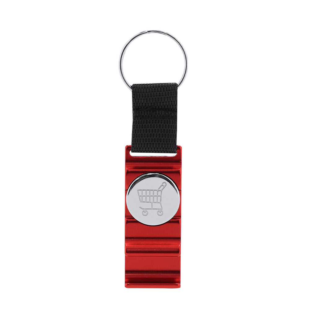 Porte-clé avec monnaie pour chariot fabriqué en aluminium Nevin