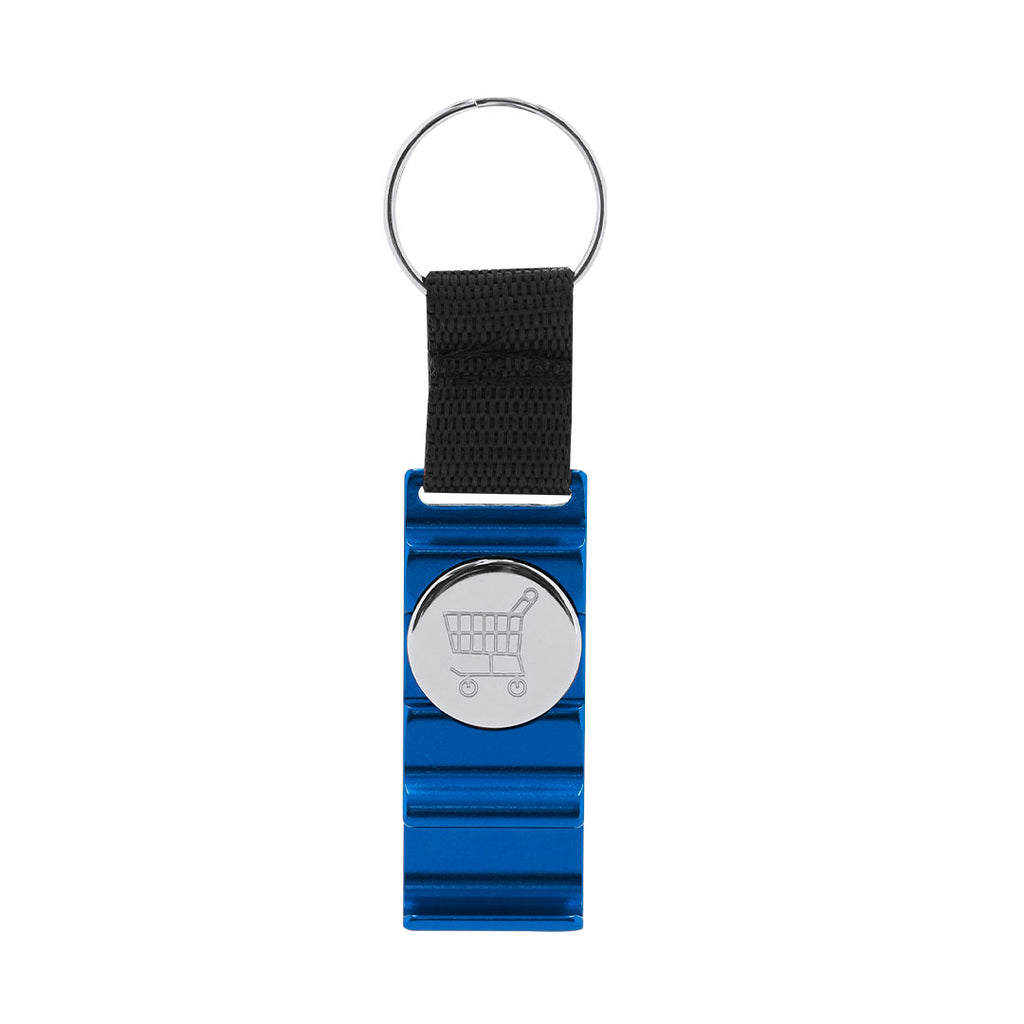Porte-clé avec monnaie pour chariot fabriqué en aluminium Nevin