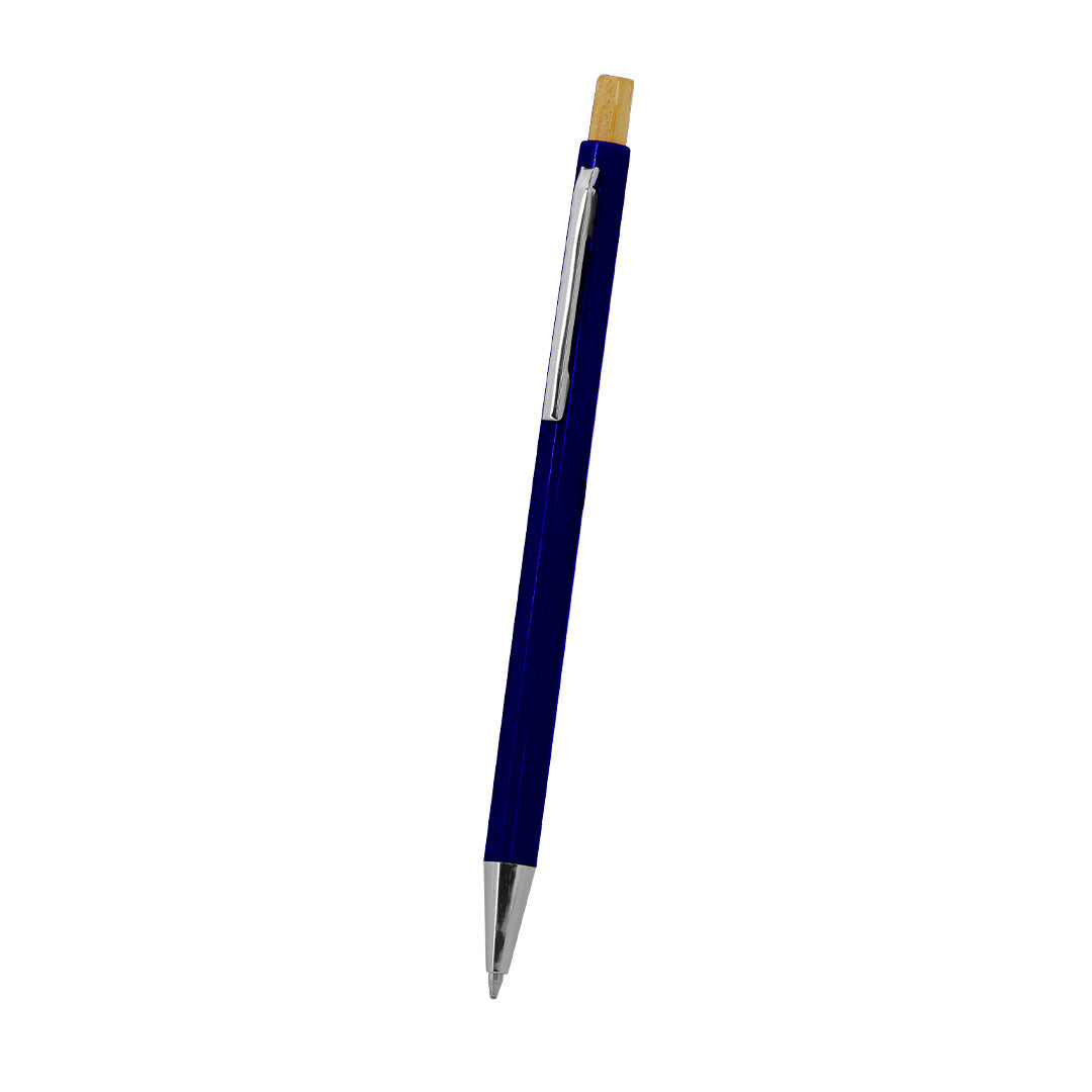 Stylo à bille élégant avec mécanisme à bouton fabriqué en bambou Zukry