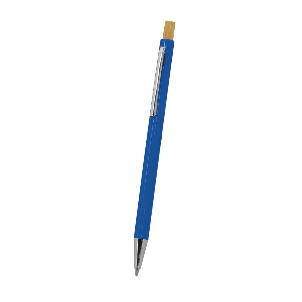 Stylo à bille élégant avec mécanisme à bouton fabriqué en bambou Zukry
