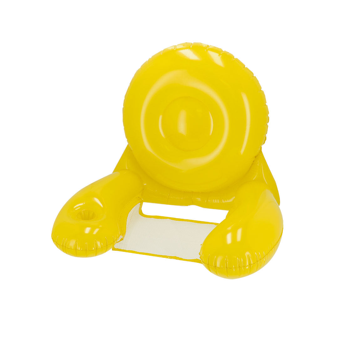 Fauteuil original avec accoudoirs et dossier en PVC solide Kokoro