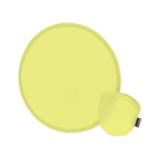 Frisbee pliable jaune en RPET Avec une housse individuelle assortie et un système de pliage simple pour un format compact