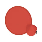 Frisbee pliable rouge en RPET Avec une housse individuelle assortie et un système de pliage simple pour un format compact