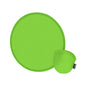 Frisbee pliable vert en RPET Avec une housse individuelle assortie et un système de pliage simple pour un format compact