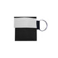 Porte-clés de masque compact dans un petit sac en polyester avec fermeture Velcro et anneau métallique