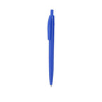 Stylo à bille bleu en plastique avec bouton avec marquage RABS en haut du stylo et avec cartouche jumbo en encre bleue