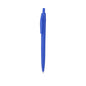 Stylo à bille bleu en plastique avec bouton avec marquage RABS en haut du stylo et avec cartouche jumbo en encre bleue