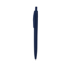Stylo à bille bleu marine en plastique avec bouton avec marquage RABS en haut du stylo et avec cartouche jumbo en encre bleue
