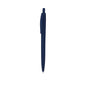 Stylo à bille bleu marine en plastique avec bouton avec marquage RABS en haut du stylo et avec cartouche jumbo en encre bleue