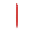 Stylo à bille bleu marine en plastique avec bouton avec marquage RABS en haut du stylo et avec cartouche jumbo en encre bleue