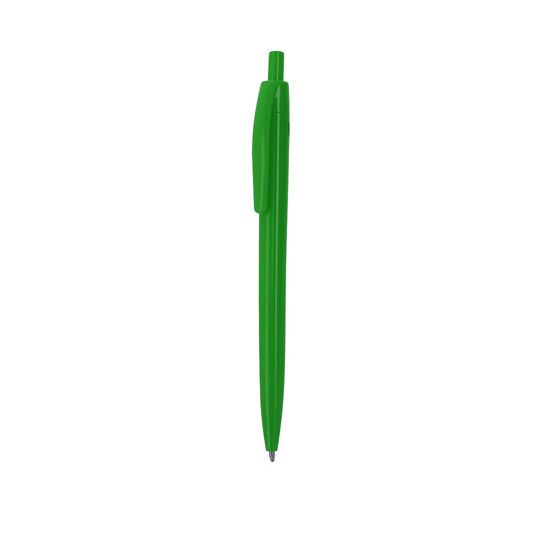 Stylo à bille noir en plastique avec bouton avec marquage RABS en haut du stylo et avec cartouche jumbo en encre bleue